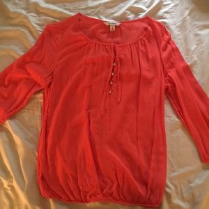 3/4 sleeve coral old navy blouse